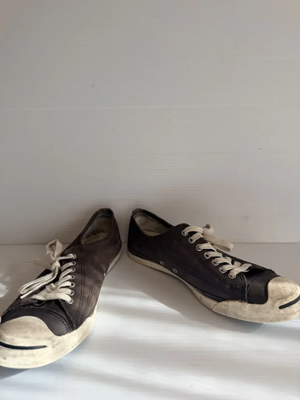 Vintage CONVERSE JACK PURCELL Brown Tennis Shoes Mens Size 10